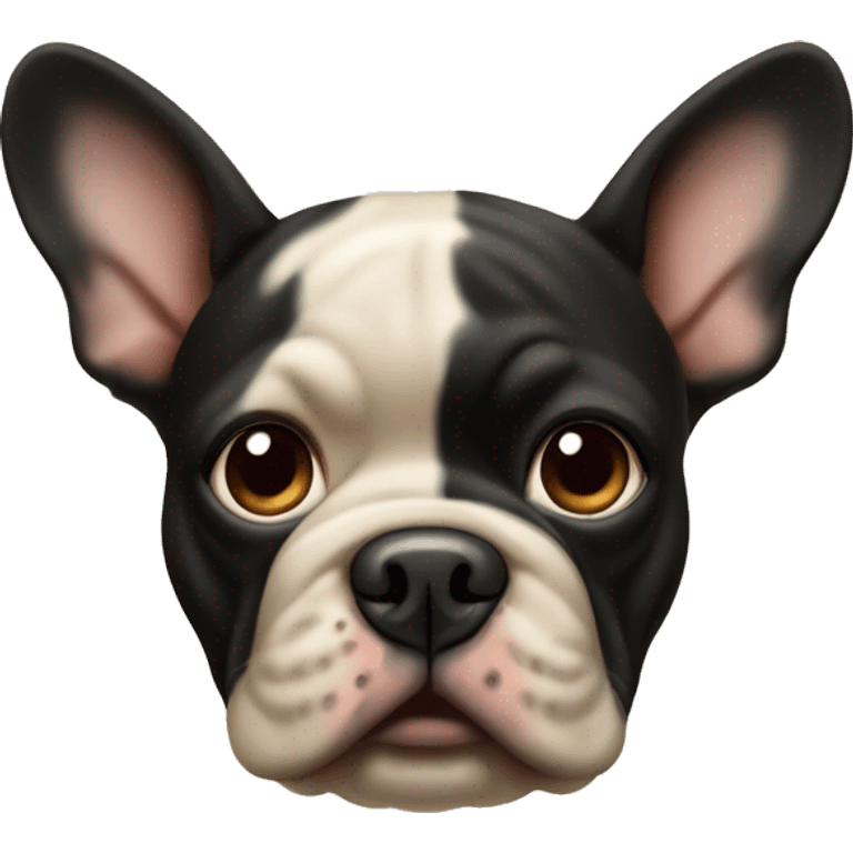 beige and black french bull dog emoji