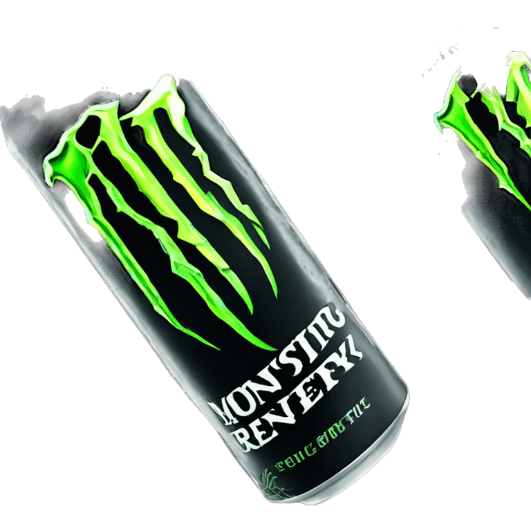 Monster energy drink with lightning  emoji