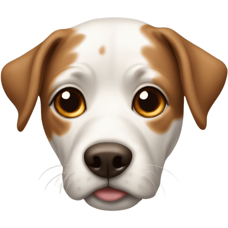 Dog with brown spots around eyes emoji