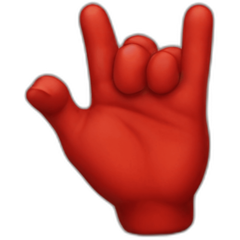 devil finger cross emoji