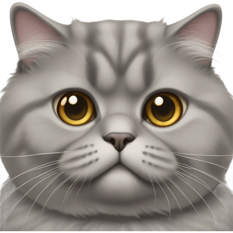 fluffy british shorthair cat emoji