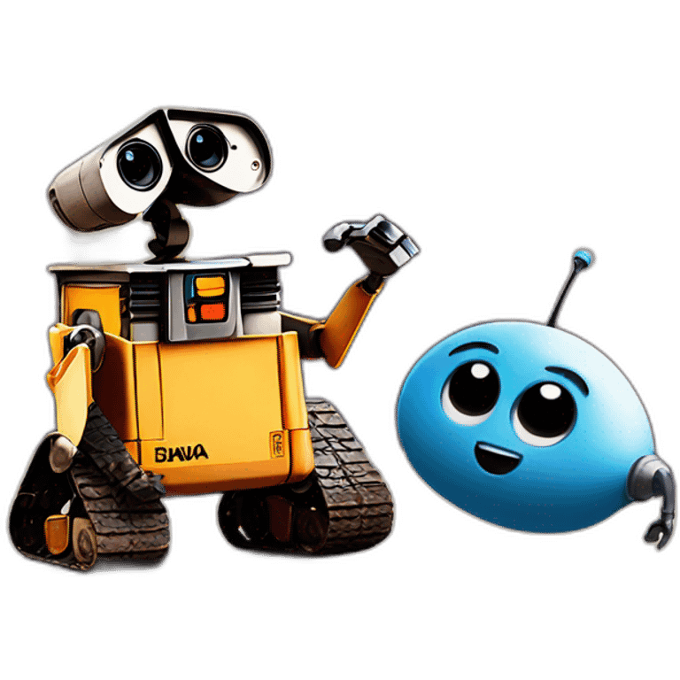 Wall-e fight Aladdin  emoji