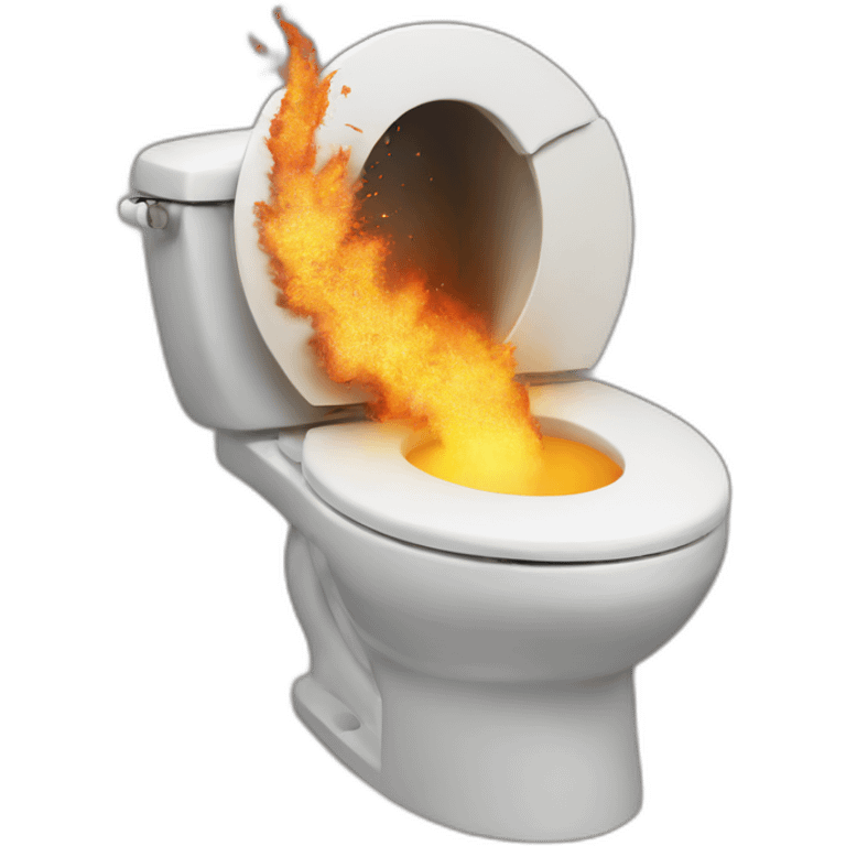 exploding fire toilet emoji