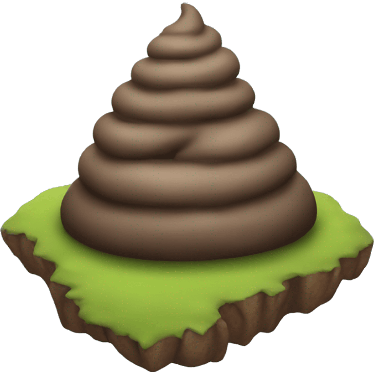 a poop on a mountain emoji