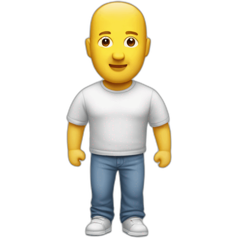 jony ive and a large 3-d typeface emoji