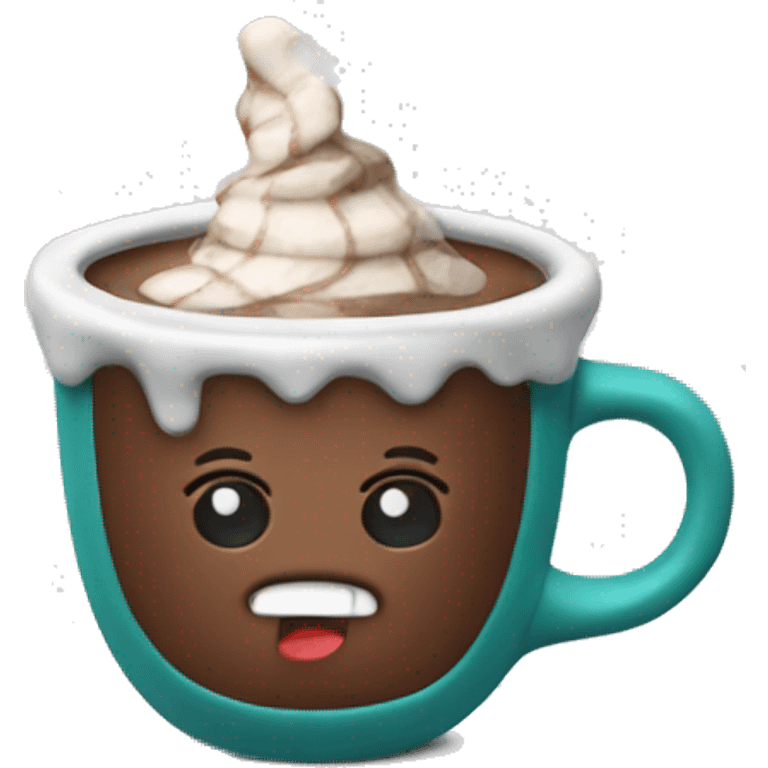 Christmas hot chocolate cup emoji