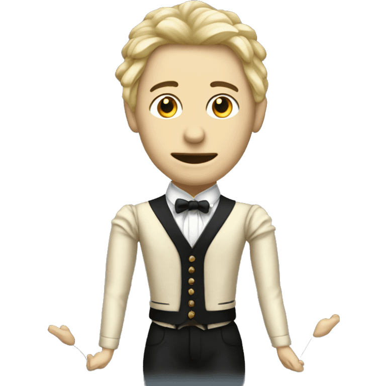 Male Marionette with visable strings blonde emoji