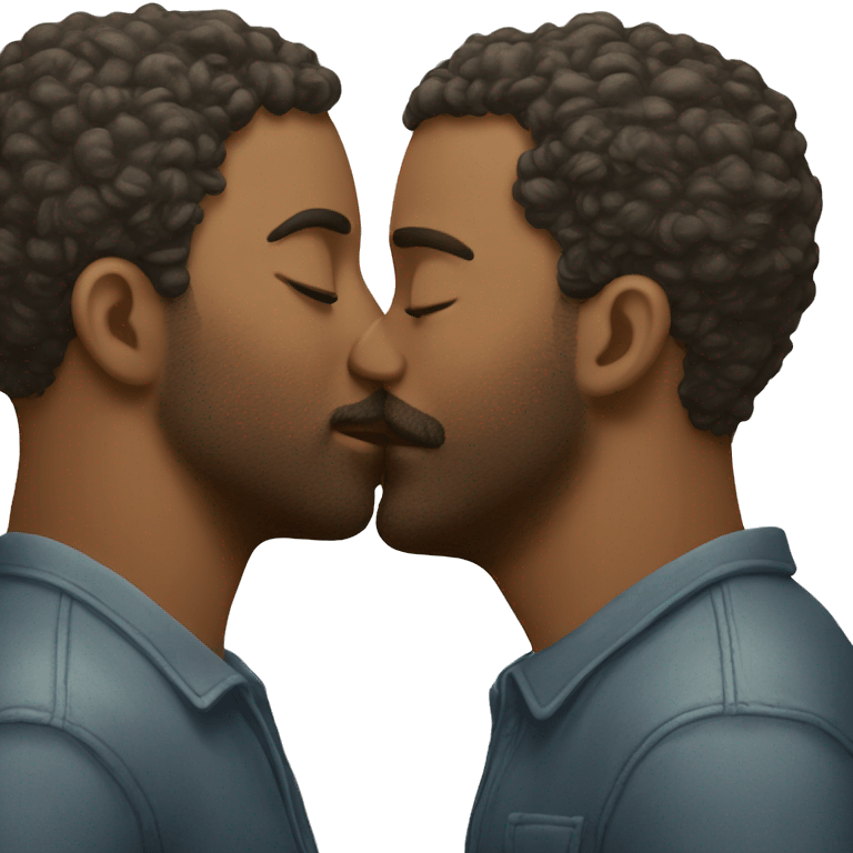 Two men kissing  emoji