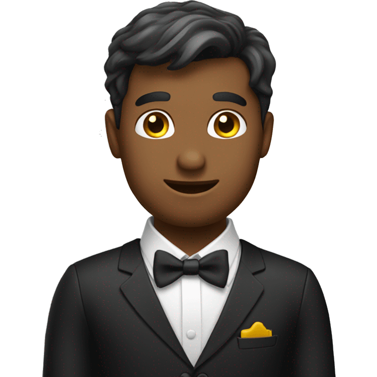 Man adjusting bow tie emoji