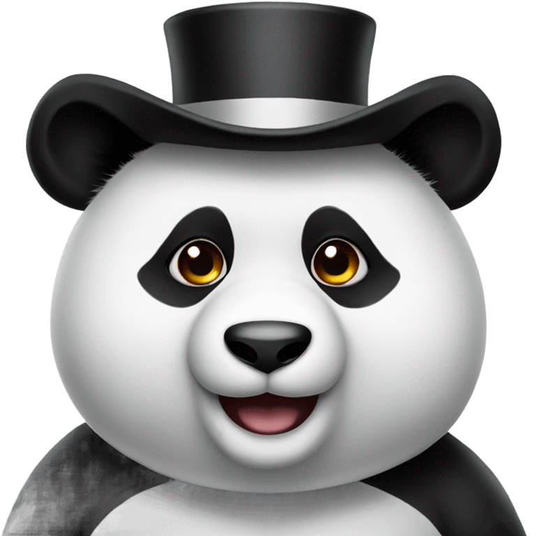 panda with tophat emoji