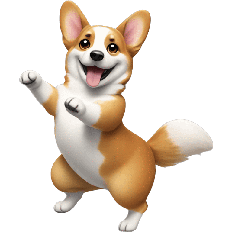 Corgi dancing emoji