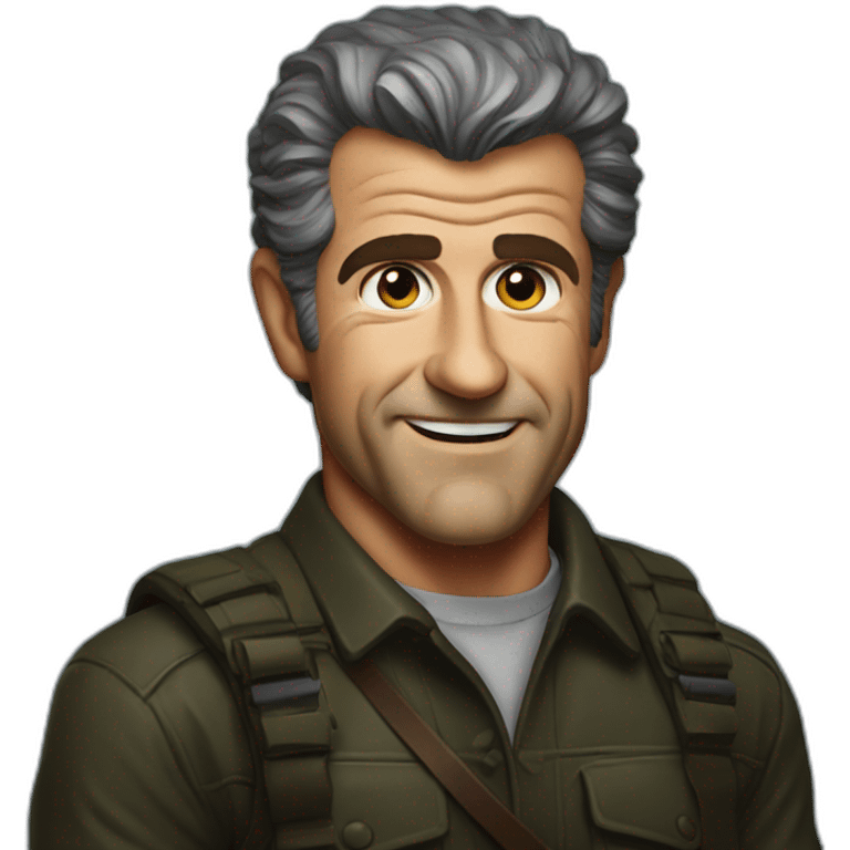 Mel Gibson portrait emoji