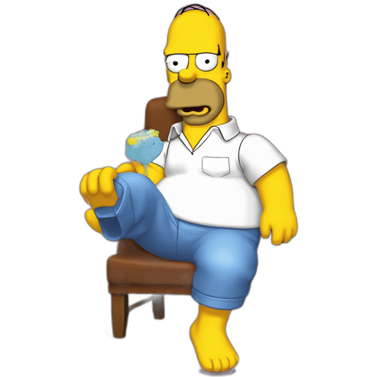 Homer Simpsons qui embrasse marge emoji