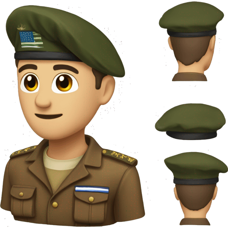 A brown military beret of the idf and make only the beret emoji