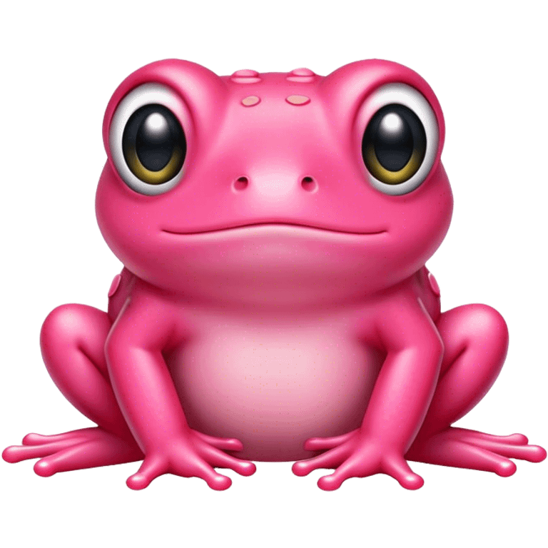 Tiny pink frog emoji