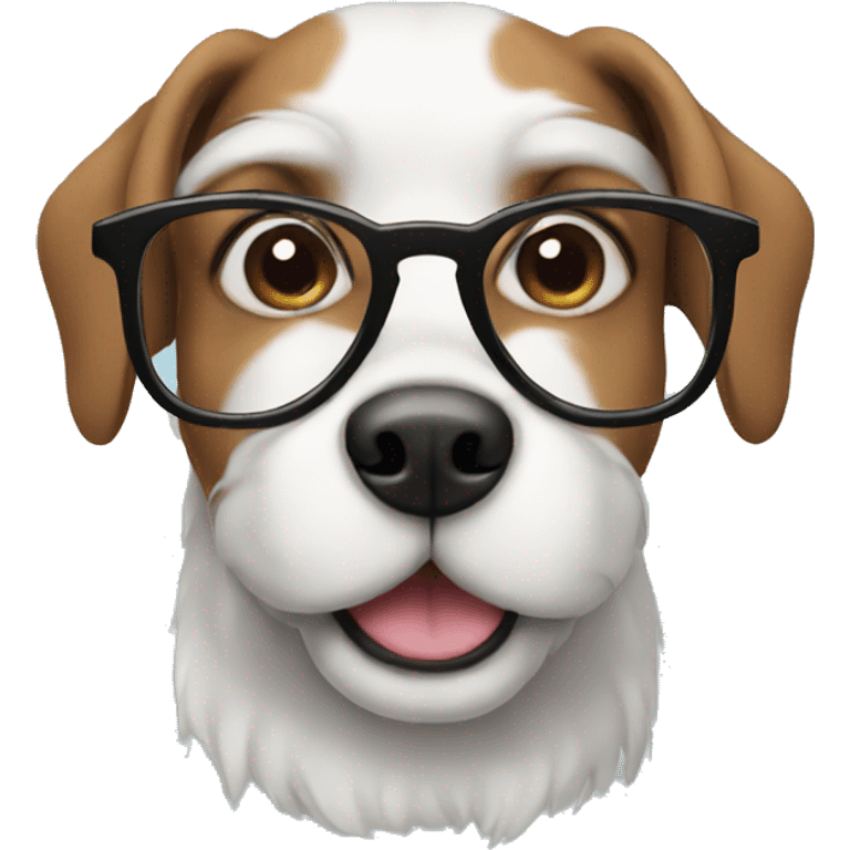 Dog wearing glasses  emoji