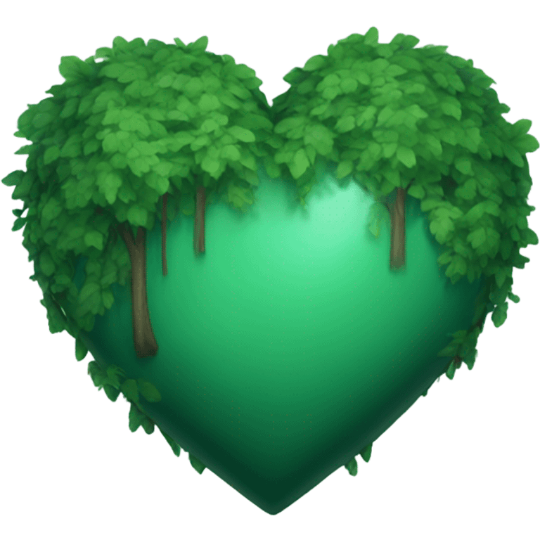 Forest green heart emoji