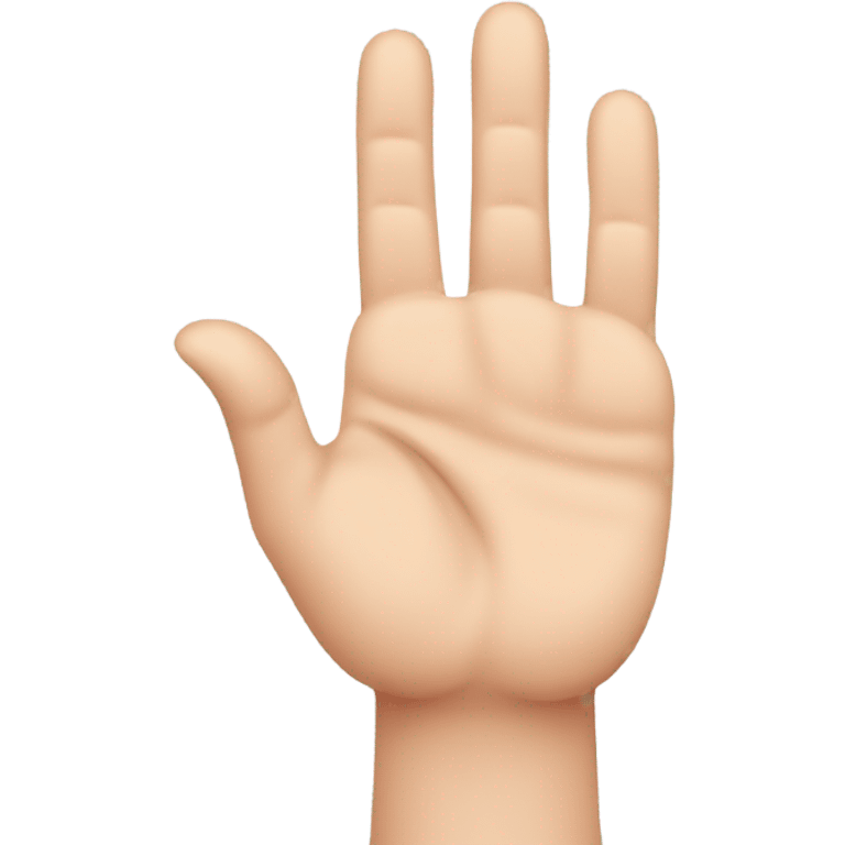 hand with 3 fingers up(thumb, index and pinky) and 2 fingers down(middle, ring) emoji