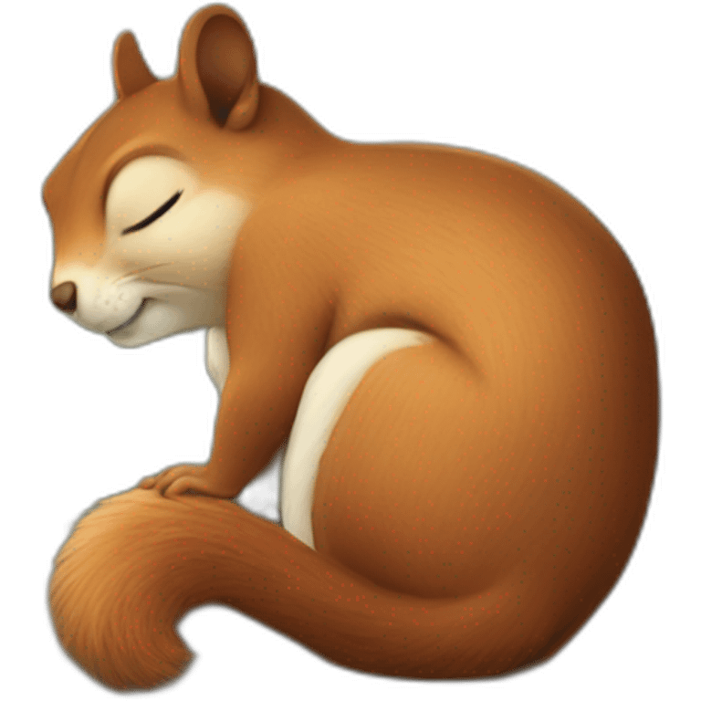 the squirrel is sleeping emoji