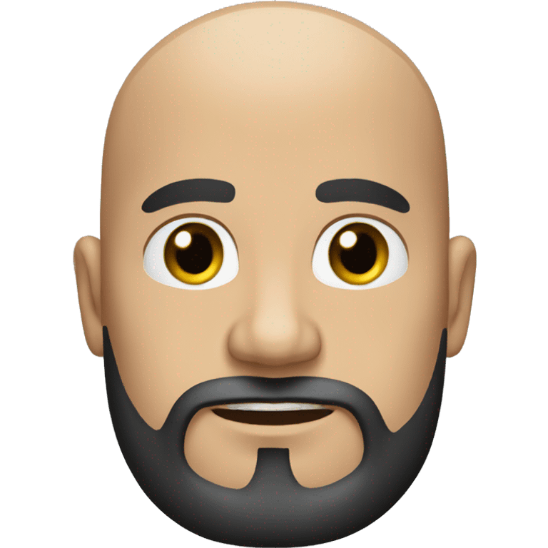 bald man with black beard in racing clothes

 emoji