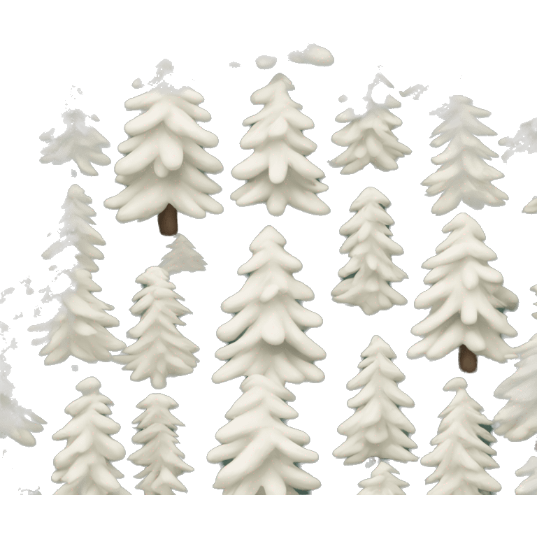 Realistic isolated off white fir christmas tree   emoji