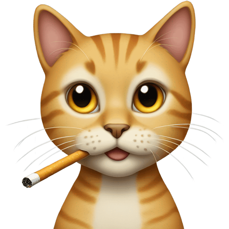 Cat having a smoke  emoji