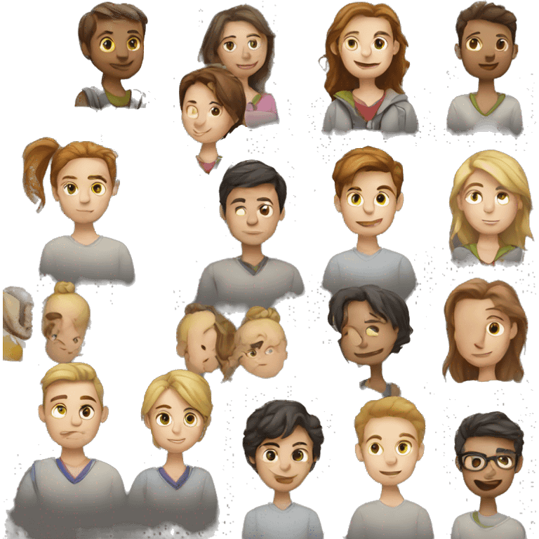 a queue students emoji