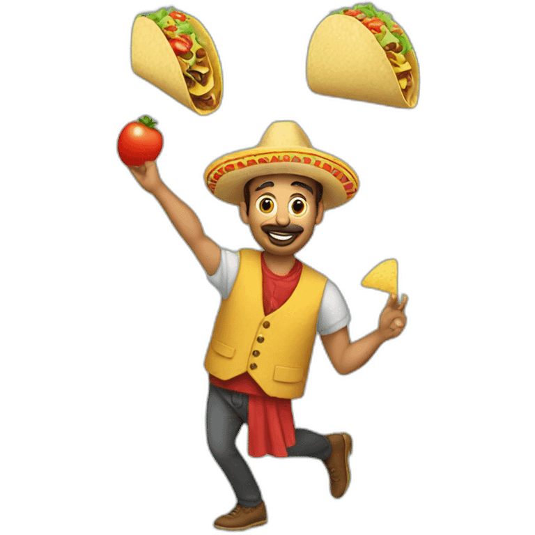 Taco juggler emoji