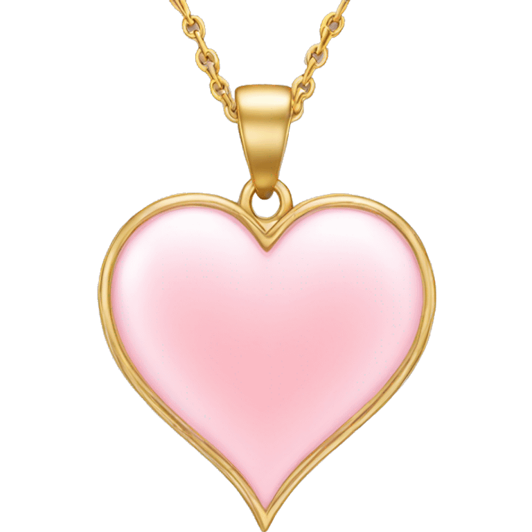 Light Pink Heart Necklace emoji