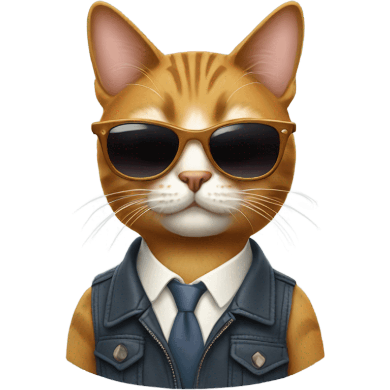 Cat with sunglasses emoji