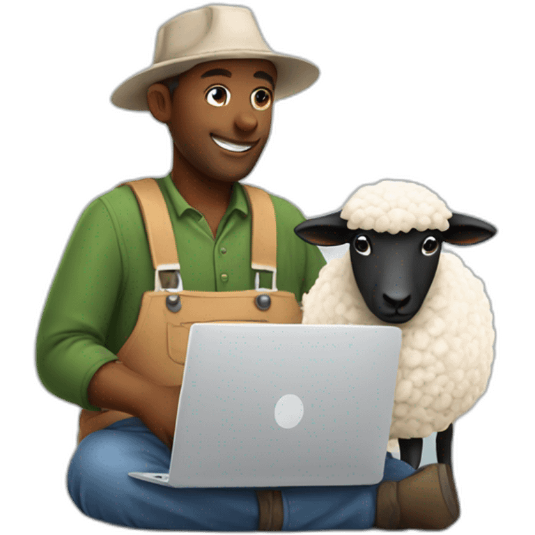 farmer-with-sheep-on-laptop emoji