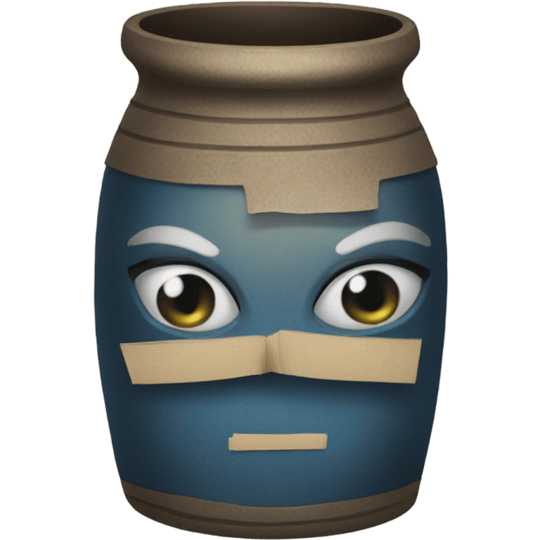 pot with a dark azure book emoji