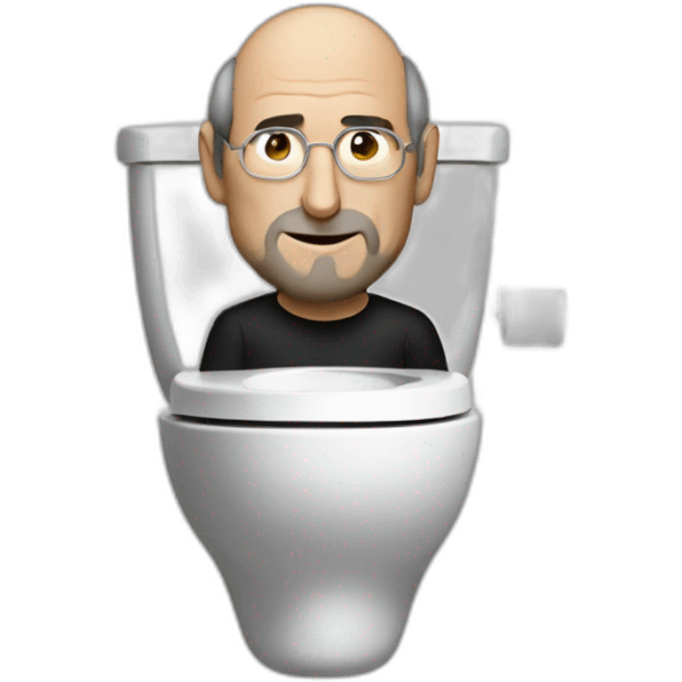 steve jobs on toilete emoji