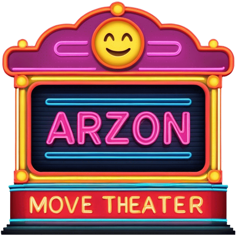 neon movie theater marquee emoji