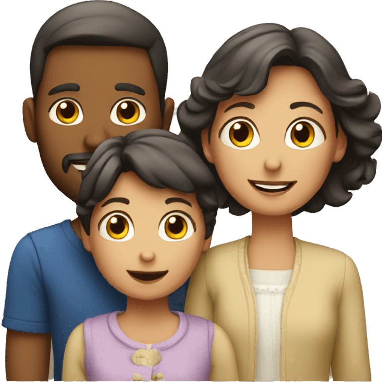 a french family with 2 parents and 2 children emoji