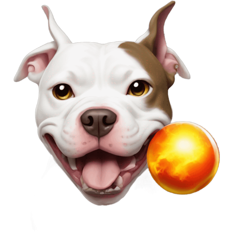 pitbull with dragonball emoji