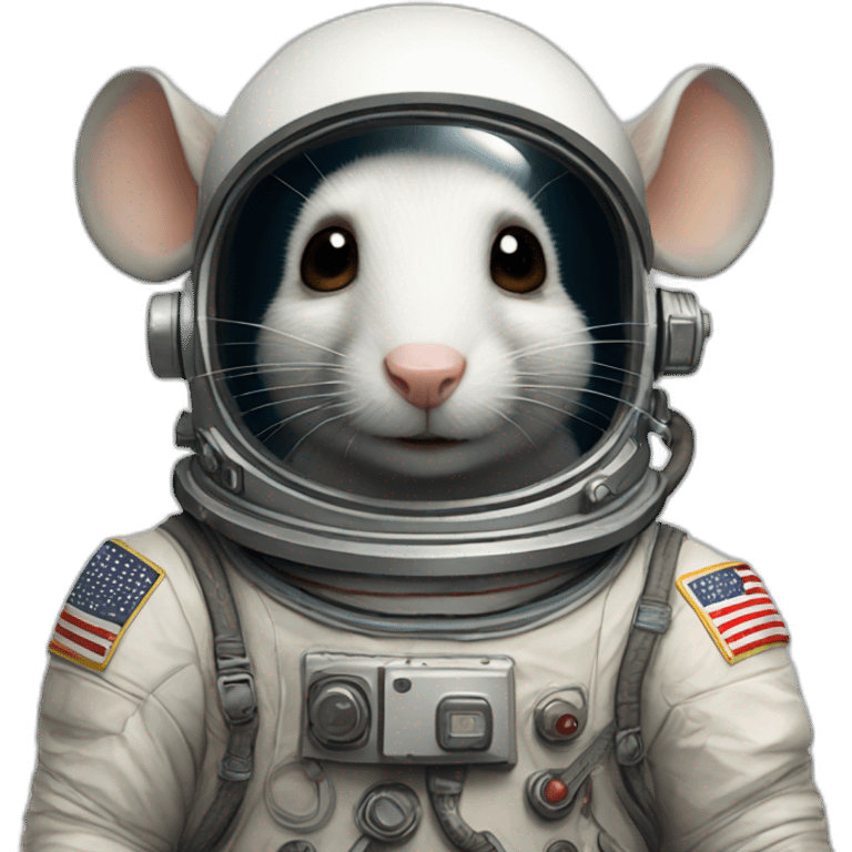 astronaut old rat realistic emoji