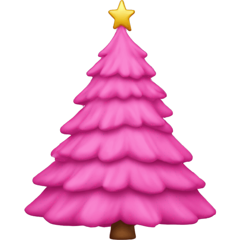 Pink Christmas tree emoji