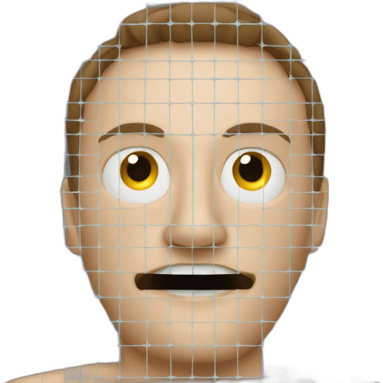 emoji man trapped in ai generated grid emoji