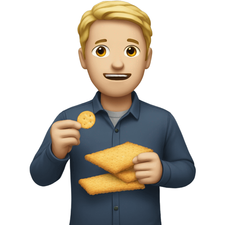 white person eating cracker emoji