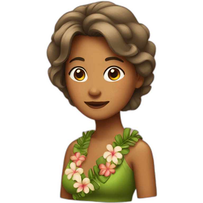 Hawaiian woman emoji