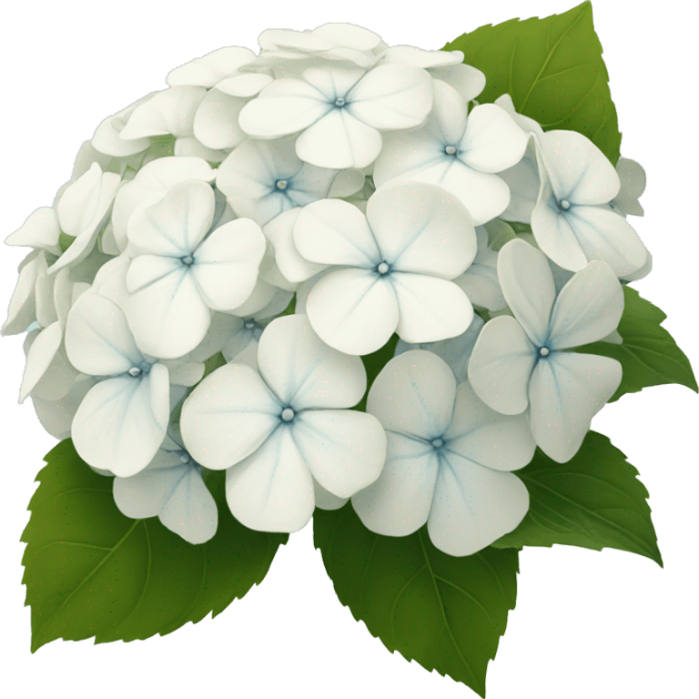 white hydrangea flower emoji