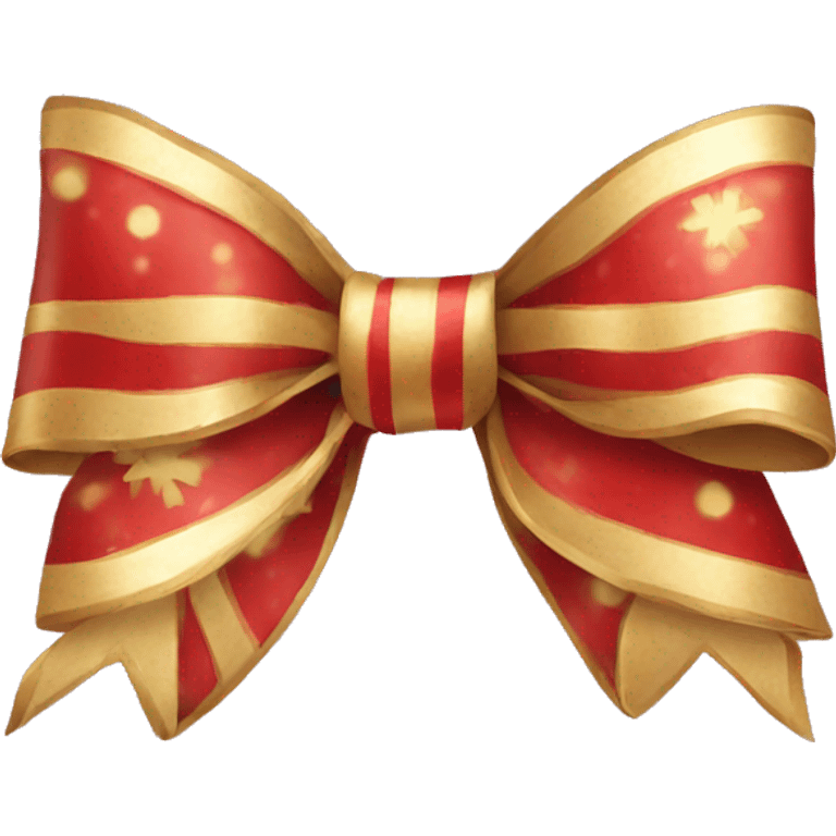 Christmas bow emoji