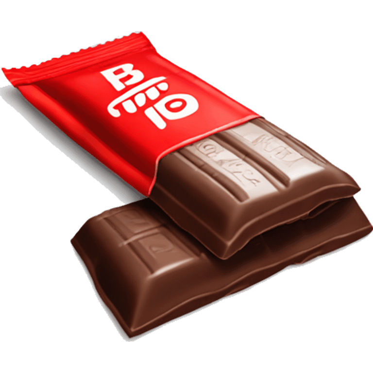 chocolate bar with red sachet that named " beng beng " emoji