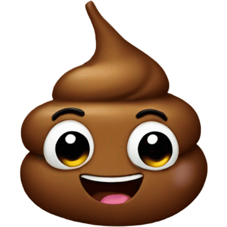 A poop in a happy poop emoji