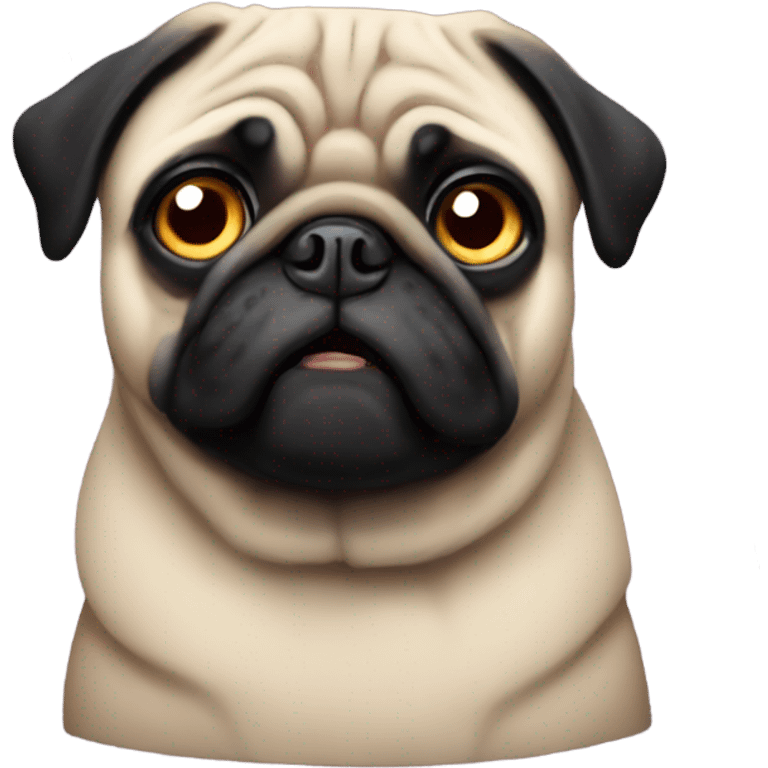 Pug watching fireworks emoji