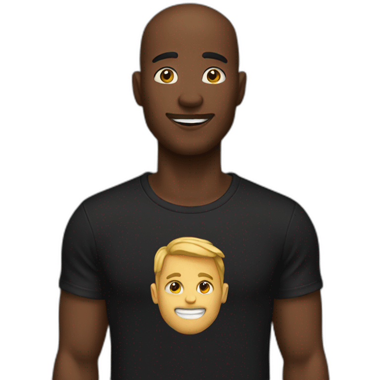 Man with black t shirt emoji