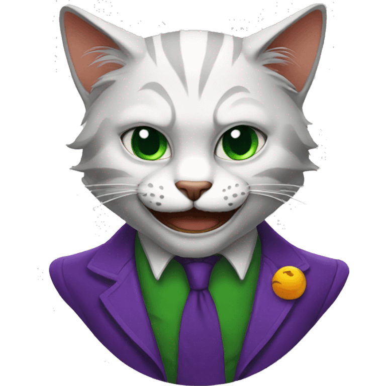 Cat with joker  emoji