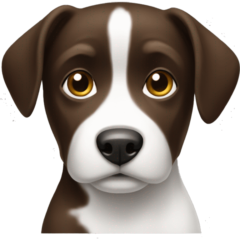 worsteh dog dark Brown and white emoji