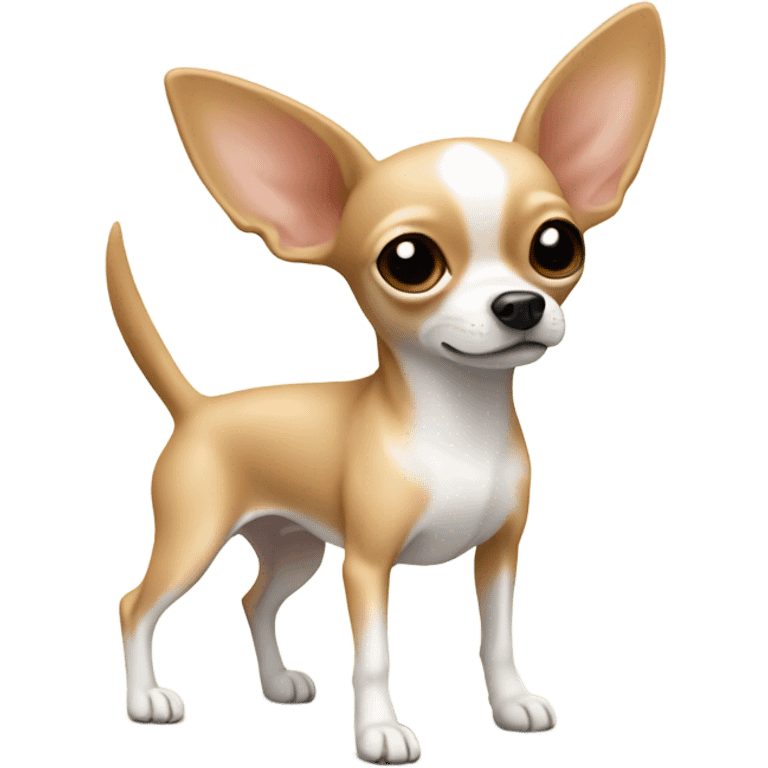 Tan Chihuahua with white and long legs emoji